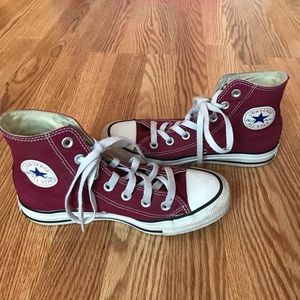 Maroon Converse Shoes